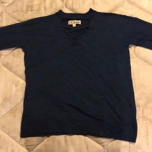 Navy blue long sleeve shirt